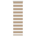 vidaXL Doppelrollo Sandbraun 40x100 cm Stoffbreite 35,9 cm Polyester