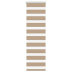 vidaXL Doppelrollo Sandbraun 40x100 cm Stoffbreite 35,9 cm Polyester
