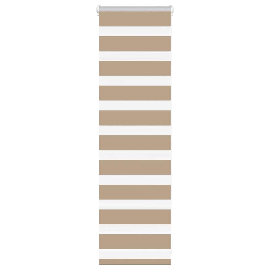 vidaXL Doppelrollo Sandbraun 40x100 cm Stoffbreite 35,9 cm Polyester