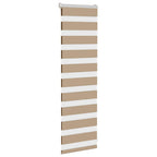 vidaXL Doppelrollo Sandbraun 40x100 cm Stoffbreite 35,9 cm Polyester