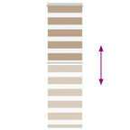 vidaXL Doppelrollo Sandbraun 40x100 cm Stoffbreite 35,9 cm Polyester