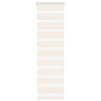 vidaXL Doppelrollo Marmorbeige 40x100 cm Stoffbreite 35,9 cm Polyester
