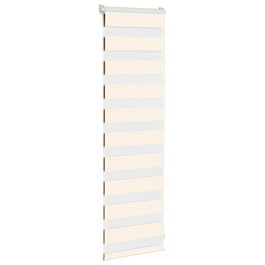 vidaXL Doppelrollo Marmorbeige 40x100 cm Stoffbreite 35,9 cm Polyester