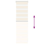 vidaXL Doppelrollo Marmorbeige 40x100 cm Stoffbreite 35,9 cm Polyester