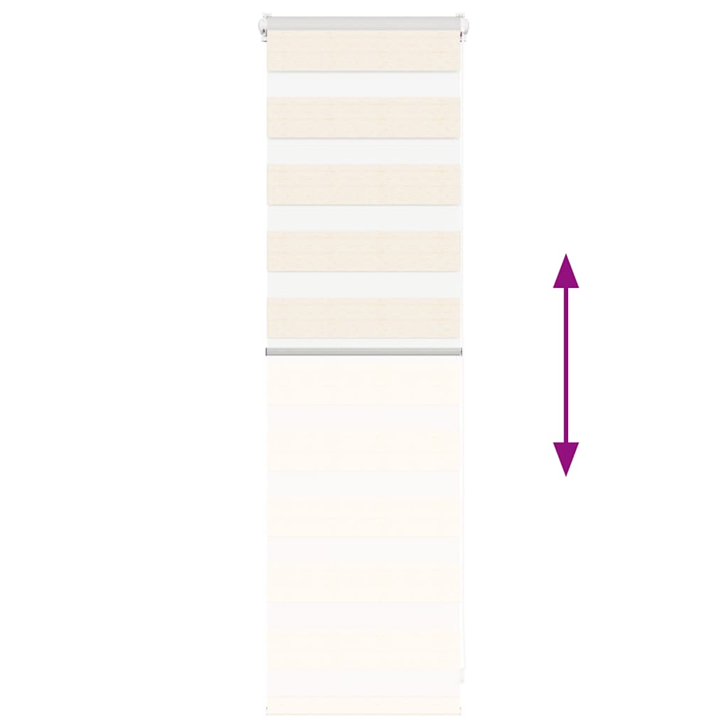 vidaXL Doppelrollo Marmorbeige 40x100 cm Stoffbreite 35,9 cm Polyester