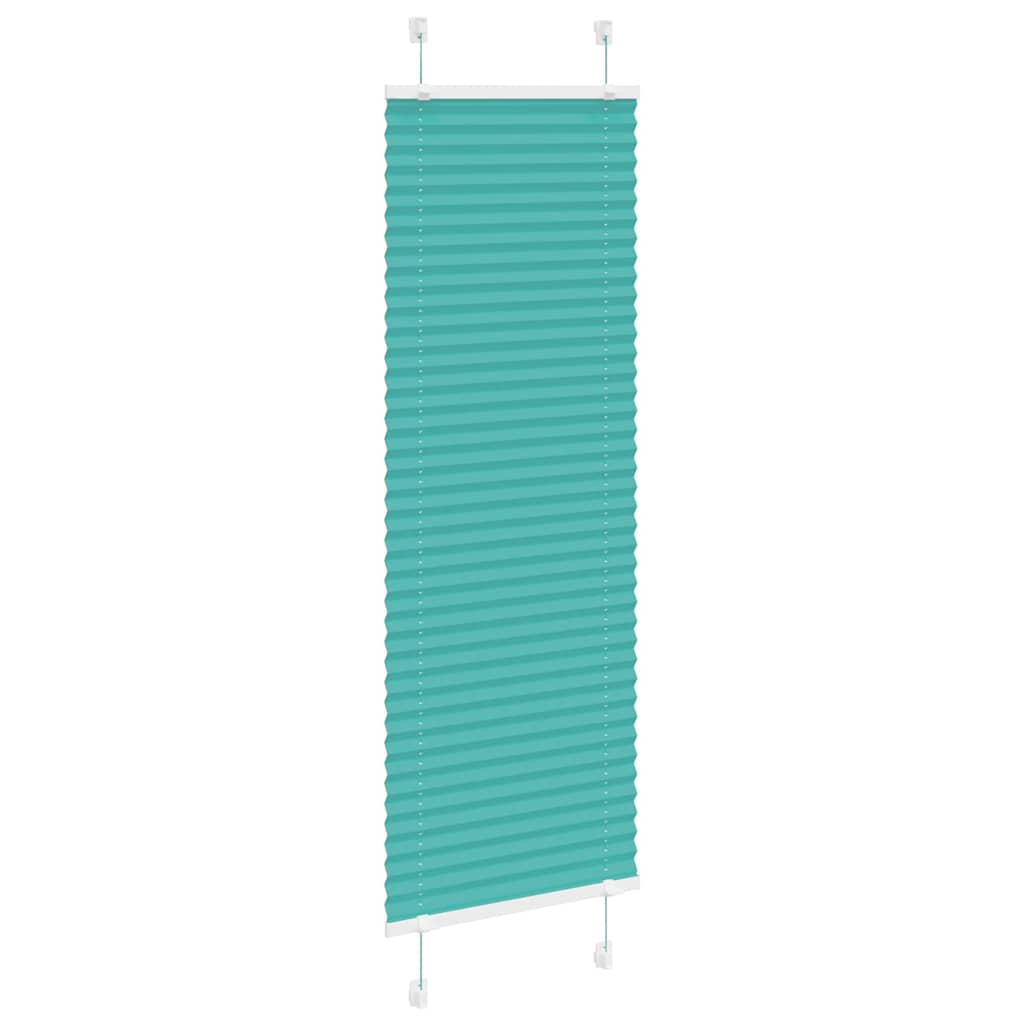 vidaXL Plissee Petrolgrün 40x100 cm Stoffbreite 39,4 cm Polyester