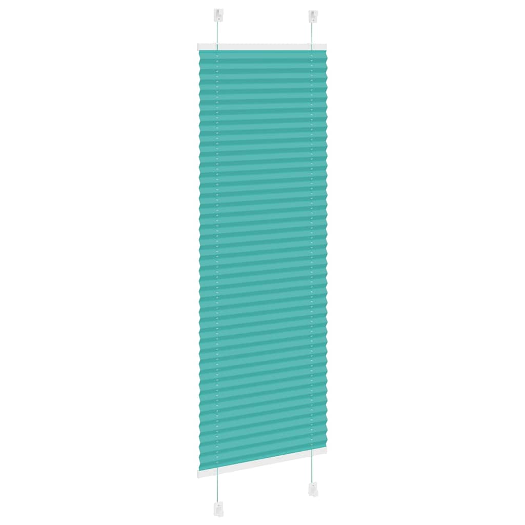 vidaXL Plissee Petrolgrün 40x100 cm Stoffbreite 39,4 cm Polyester
