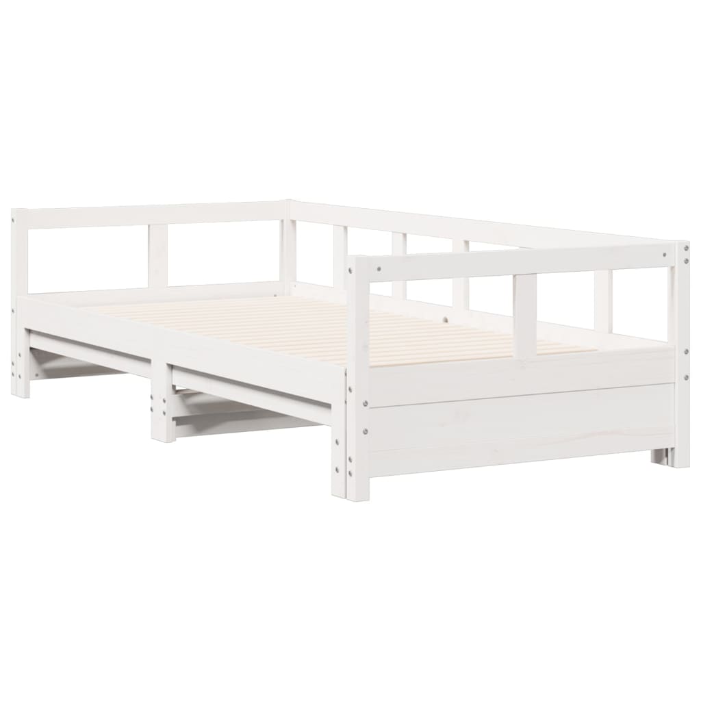vidaXL Tagesbett ohne Matratze Weiß 90x200 cm Massivholz Kiefer