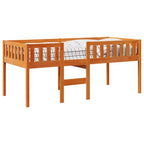 vidaXL Kinderbett ohne Matratze Wachsbraun 90x200 cm Massivholz Kiefer