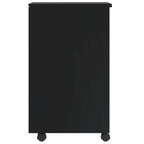 vidaXL Rollschrank mit Schubladen MOSS Schwarz Massivholz Kiefer