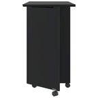 vidaXL Rollschrank mit Schreibtisch MOSS Schwarz Massivholz Kiefer