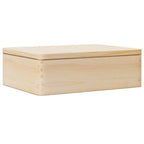 vidaXL Holzkiste mit Deckel 40x30x13 cm Massivholz Kiefer