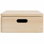vidaXL Holzkiste mit Deckel und Griffen 40x30x13 cm Massivholz Kiefer