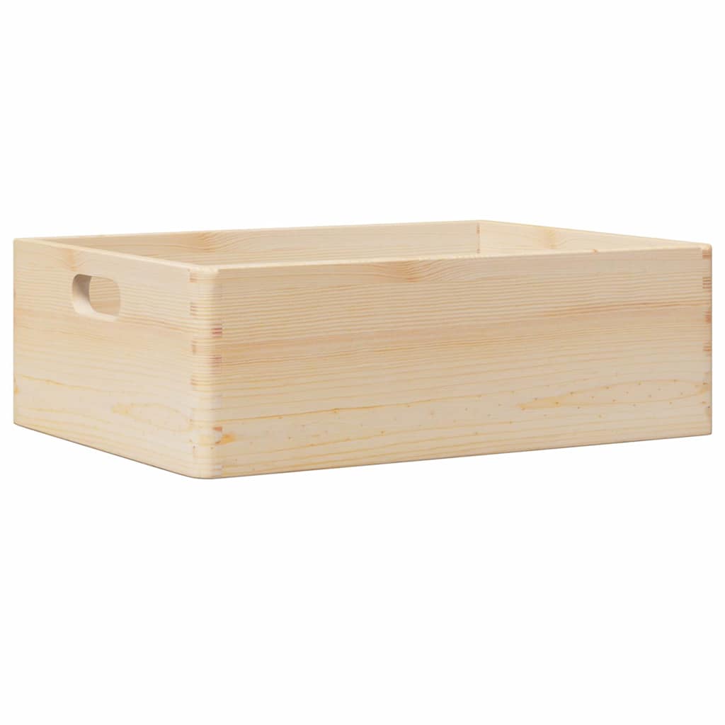 vidaXL Holzkiste mit Griffen 40x30x13 cm Massivholz Kiefer