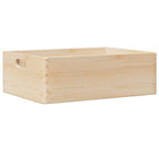 vidaXL Holzkiste mit Griffen 40x30x13 cm Massivholz Kiefer