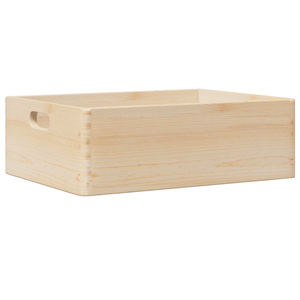 vidaXL Holzkiste mit Griffen 40x30x13 cm Massivholz Kiefer