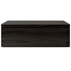vidaXL Holzkiste mit Deckel und Griffen Schwarz 40x30x13 cm Massivholz