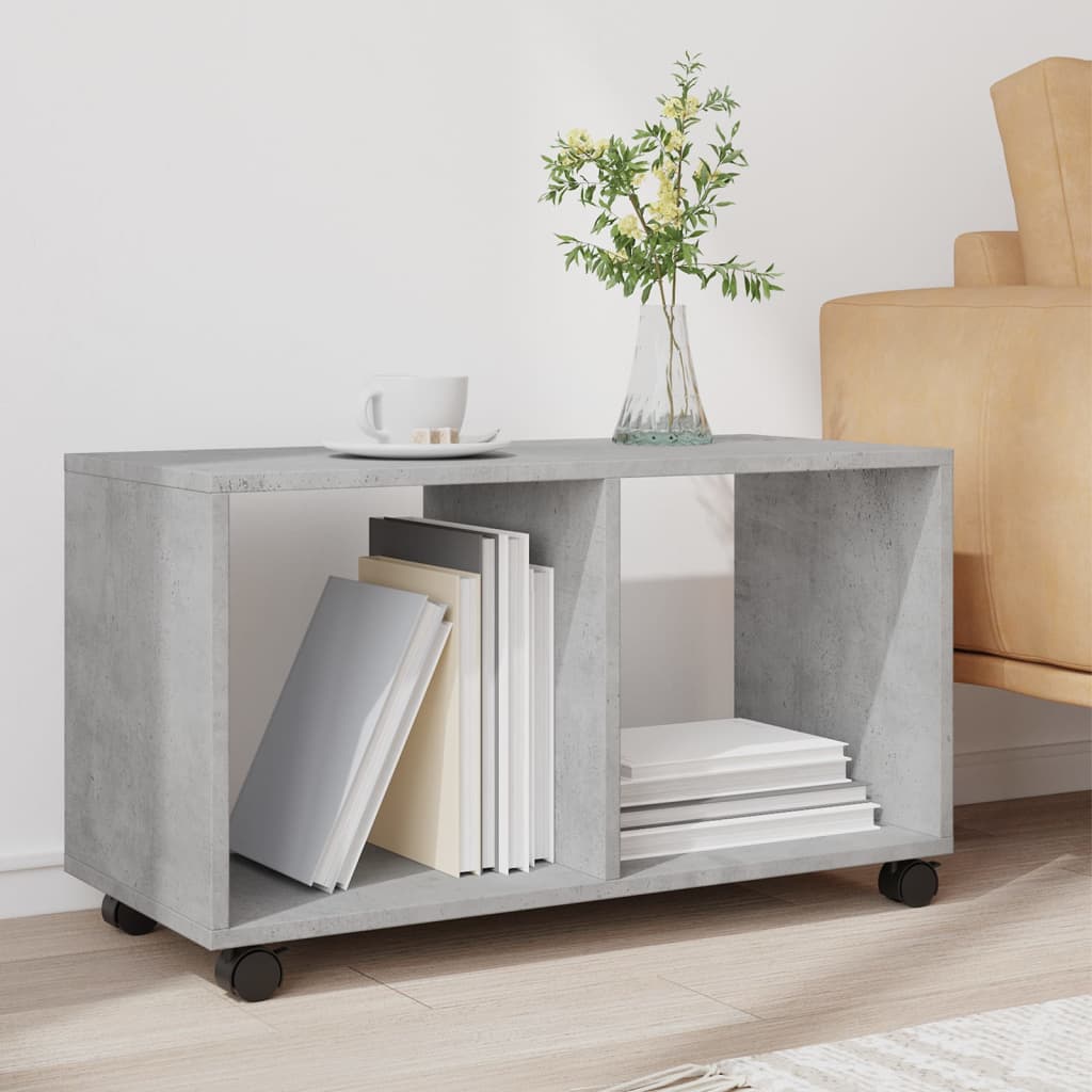 vidaXL Rollschrank Betongrau 72x33x42,5 cm Holzwerkstoff