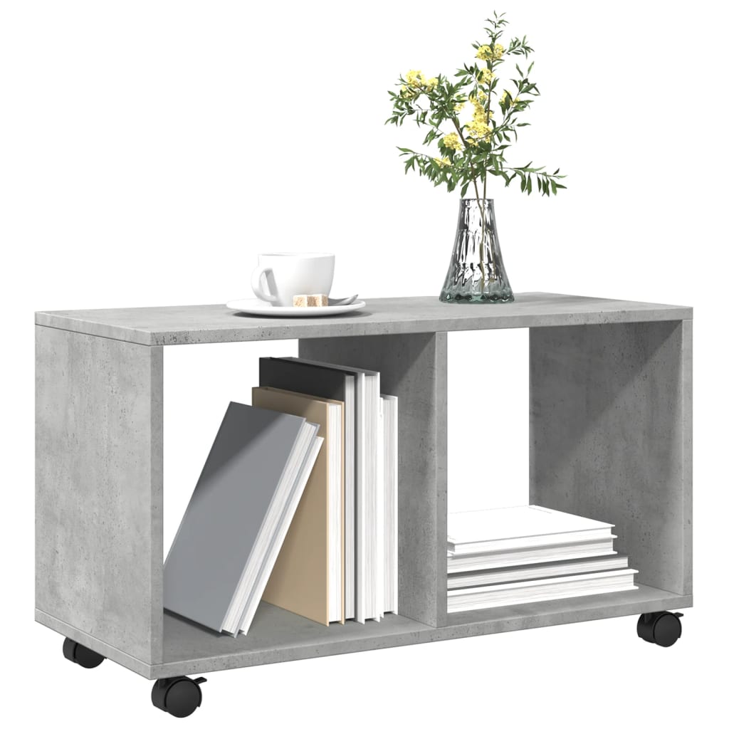 vidaXL Rollschrank Betongrau 72x33x42,5 cm Holzwerkstoff