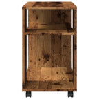 vidaXL Beistelltisch mit Rollen Altholz-Optik 70x35x60cm Holzwerkstoff