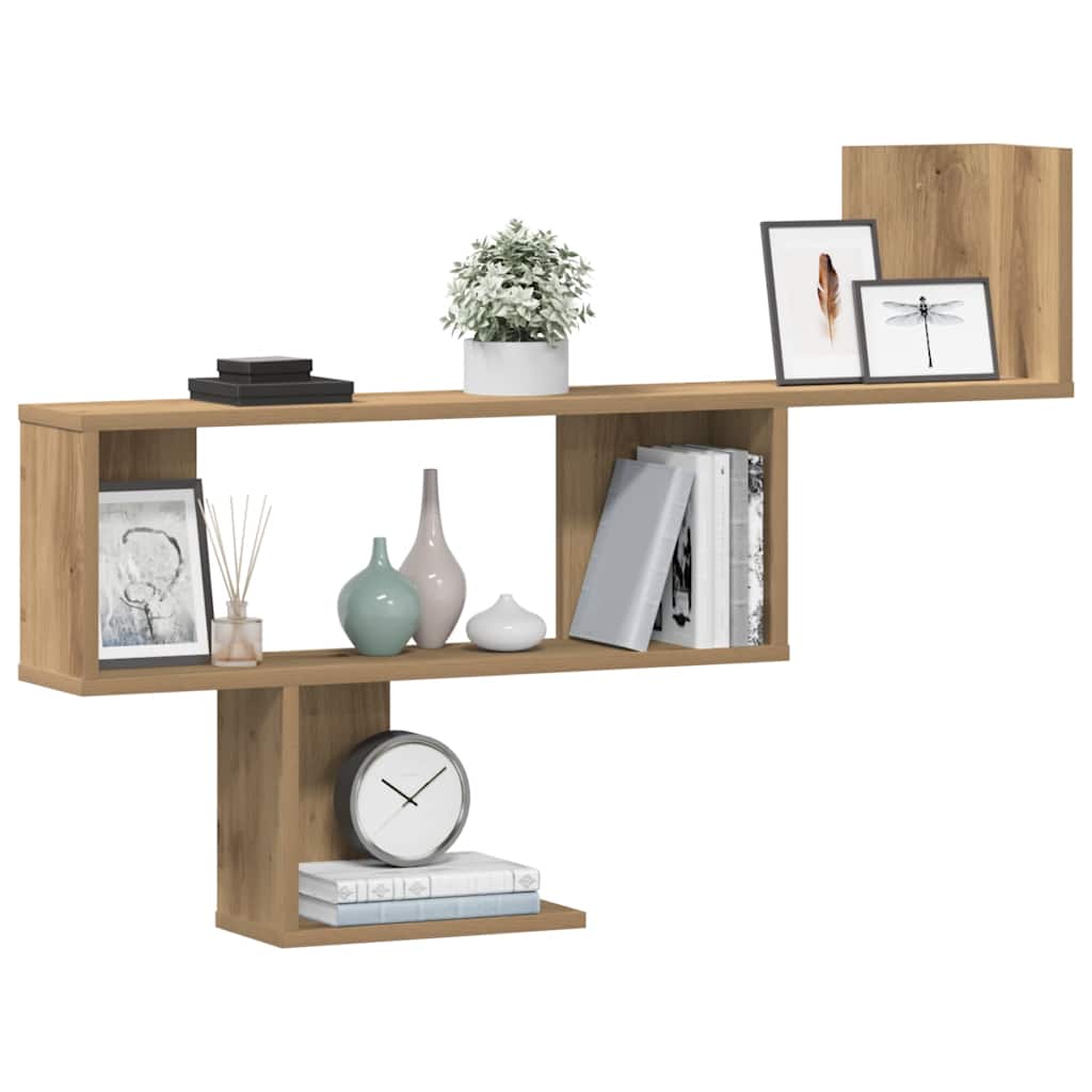 vidaXL Wandregal Artisan-Eiche 100x15x70 cm Holzwerkstoff