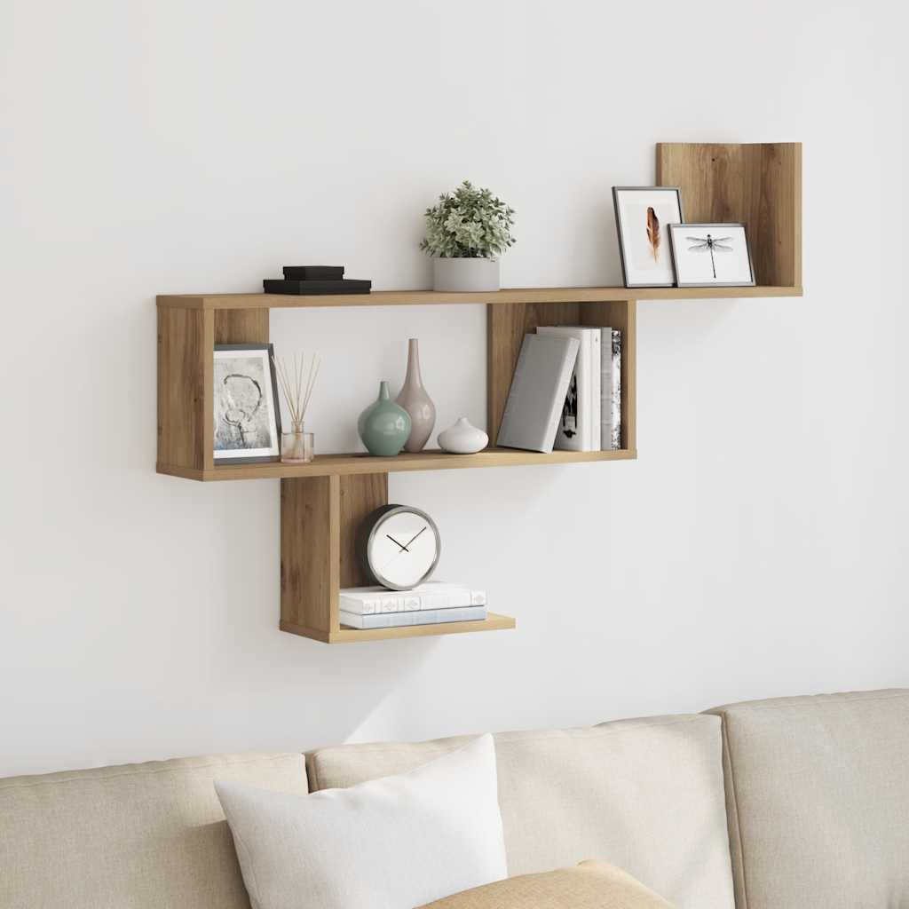 vidaXL Wandregal Artisan-Eiche 100x15x70 cm Holzwerkstoff