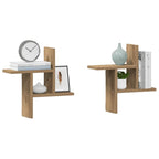 vidaXL Wandregale 2 Stk. Artisan-Eiche 38x12x38 cm Holzwerkstoff