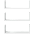 vidaXL Wandregale 3 Stk. Weiß 58x18x18 cm Holzwerkstoff