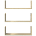 vidaXL Wandregale 3 Stk. Sonoma-Eiche 58x18x18 cm Holzwerkstoff