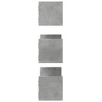 vidaXL Wandregale 3 Stk. Betongrau 58x18x18 cm Holzwerkstoff