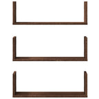 vidaXL Wandregale 3 Stk. Eichen-Optik 58x18x18 cm Holzwerkstoff