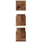 vidaXL Wandregale 3 Stk. Altholz-Optik 58x18x18 cm Holzwerkstoff