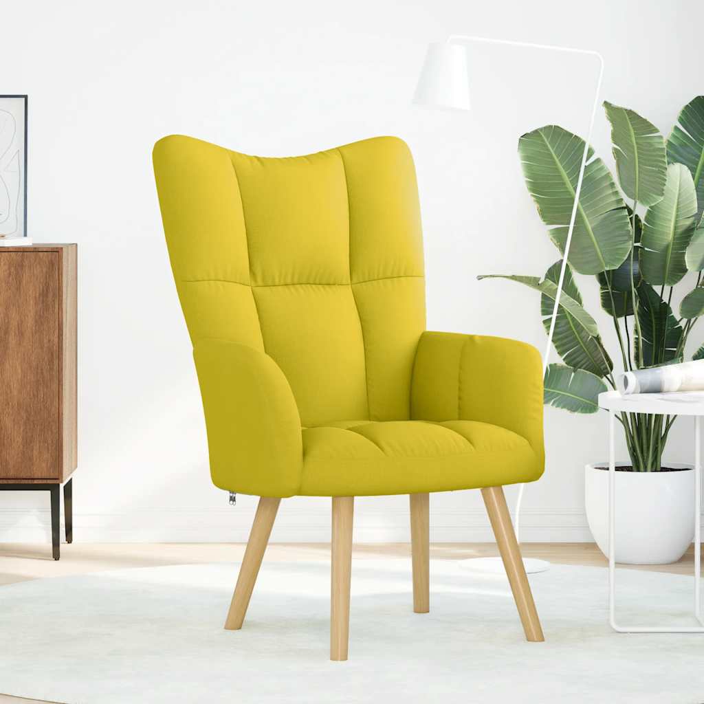 vidaXL Relaxsessel Hellgelber Stoff