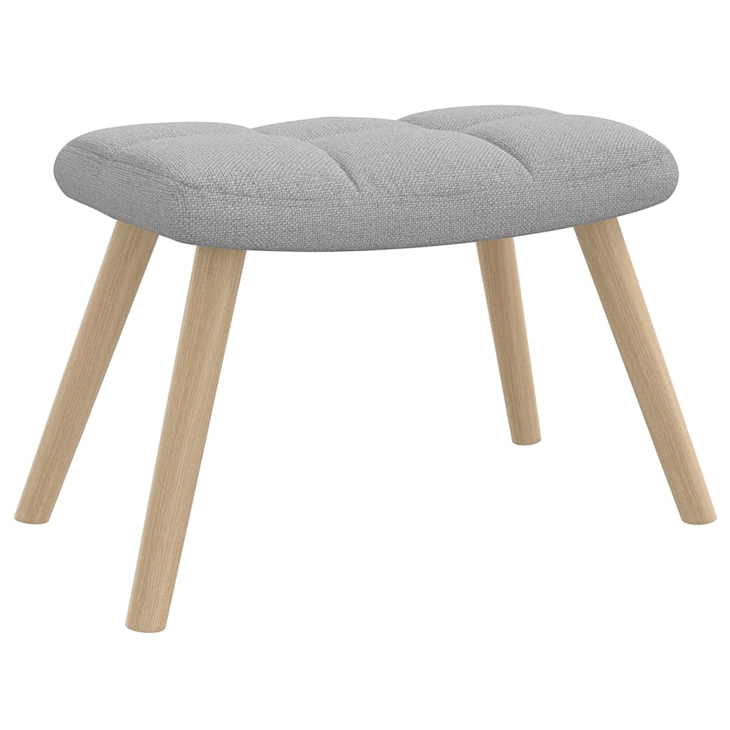 vidaXL Relaxsessel mit Fußhocker Wolkengrauer Stoff