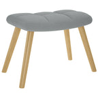 vidaXL Relaxsessel mit Hocker Hellgrau Stoff