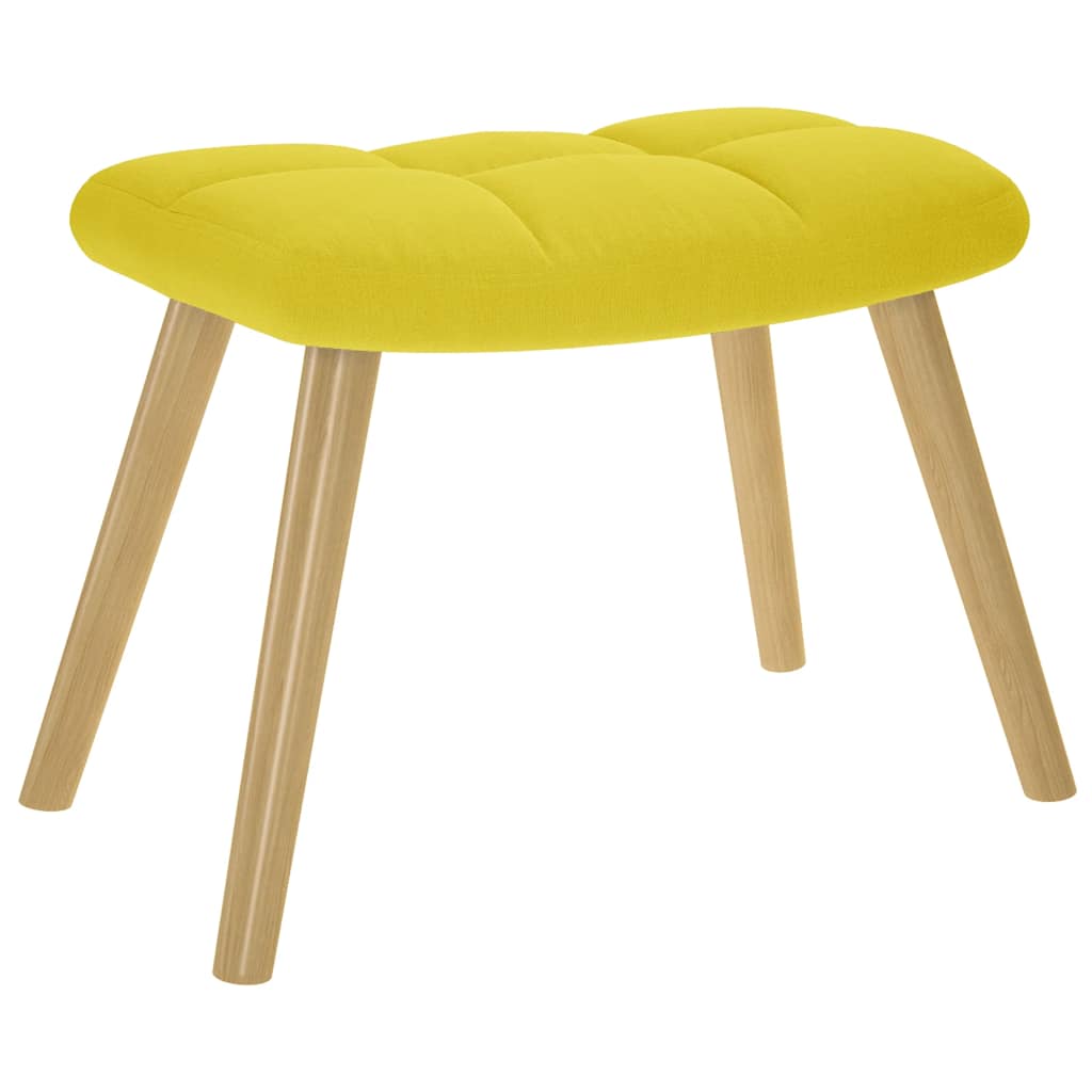 vidaXL Relaxsessel mit Hocker Hellgelber Stoff