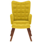 vidaXL Relaxsessel mit Hocker Gelber Samt