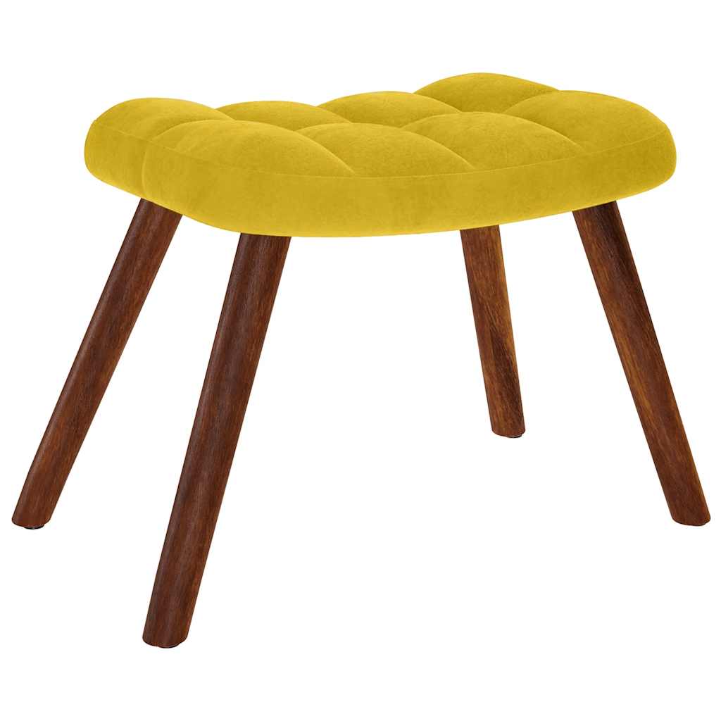 vidaXL Relaxsessel mit Hocker Gelber Samt