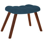 vidaXL Schaukelstuhl mit Hocker Blauer Samt