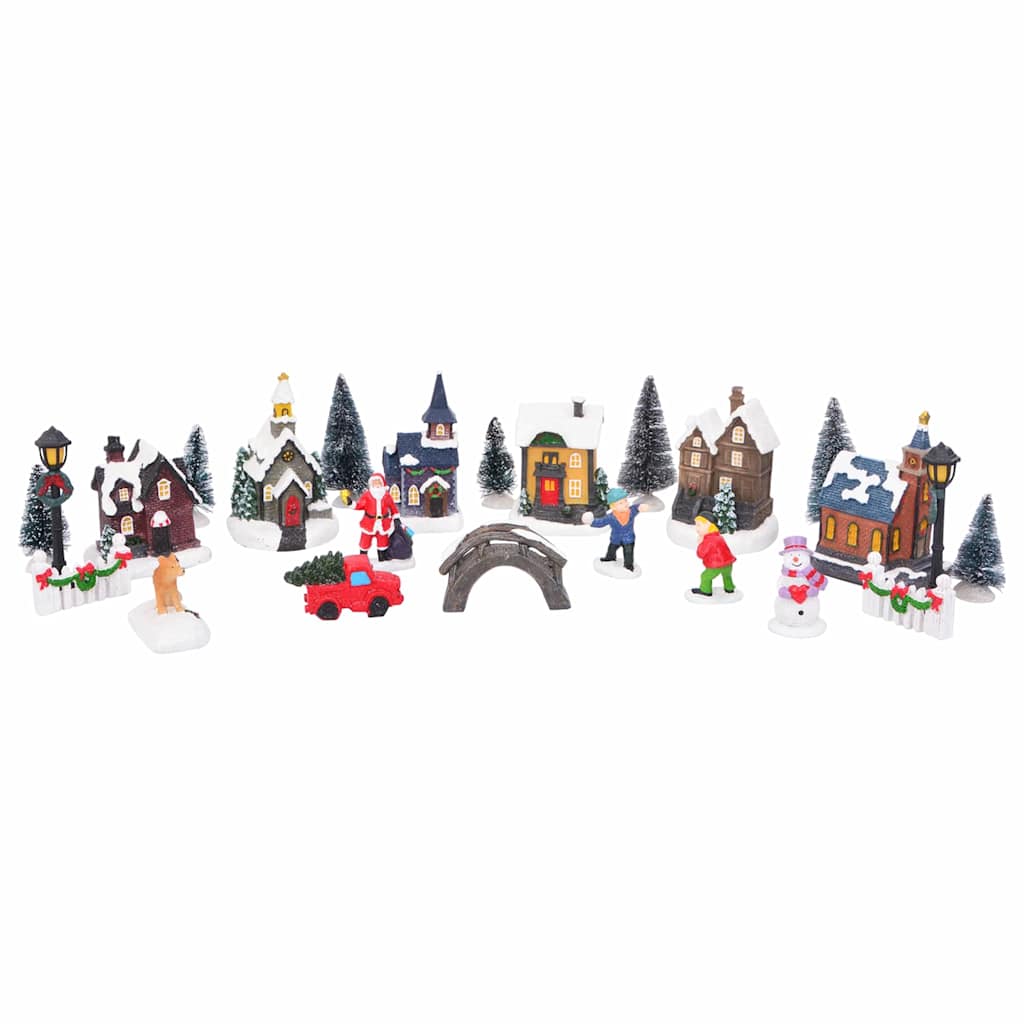 vidaXL Weihnachtlicher Tischdekoration Mehrfarbig Harz, Plastik