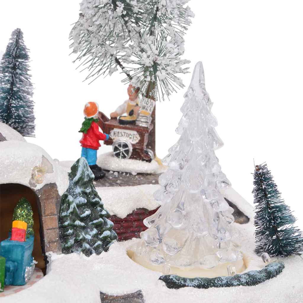 vidaXL Weihnachtlicher Tisch Mehrfarbig 23,5 x 16 x 18,5 cm Harz