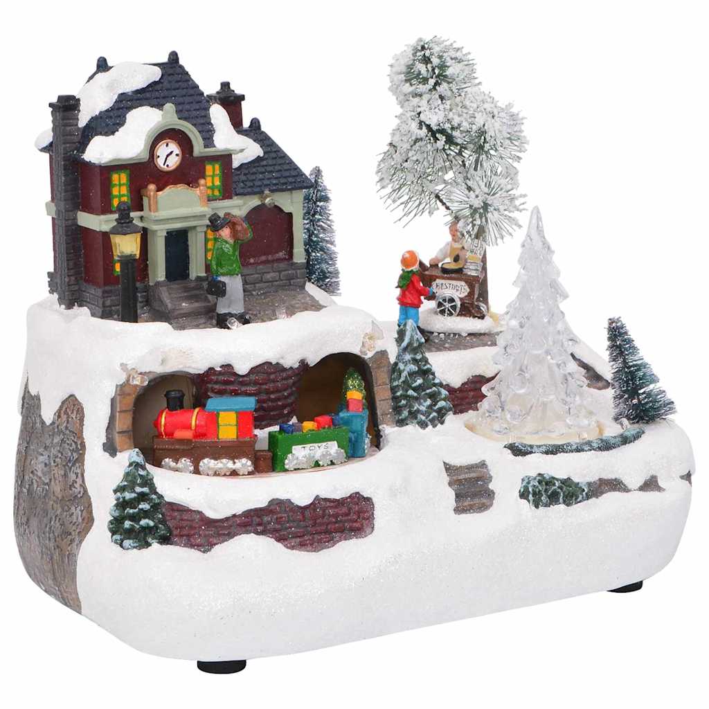 vidaXL Weihnachtlicher Tisch Mehrfarbig 23,5 x 16 x 18,5 cm Harz