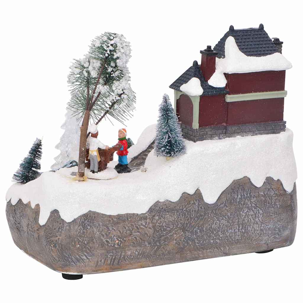vidaXL Weihnachtlicher Tisch Mehrfarbig 23,5 x 16 x 18,5 cm Harz
