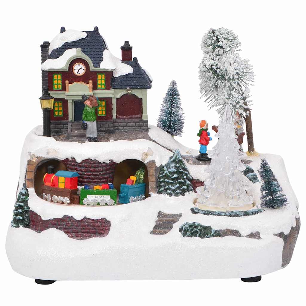 vidaXL Weihnachtlicher Tisch Mehrfarbig 23,5 x 16 x 18,5 cm Harz