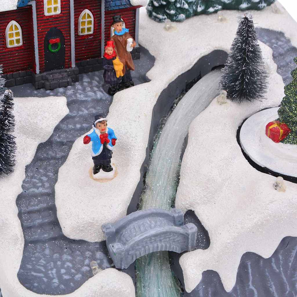 vidaXL Weihnachtsdorf Dekoration Mehrfarbig 20,5 x 17 x 21 cm