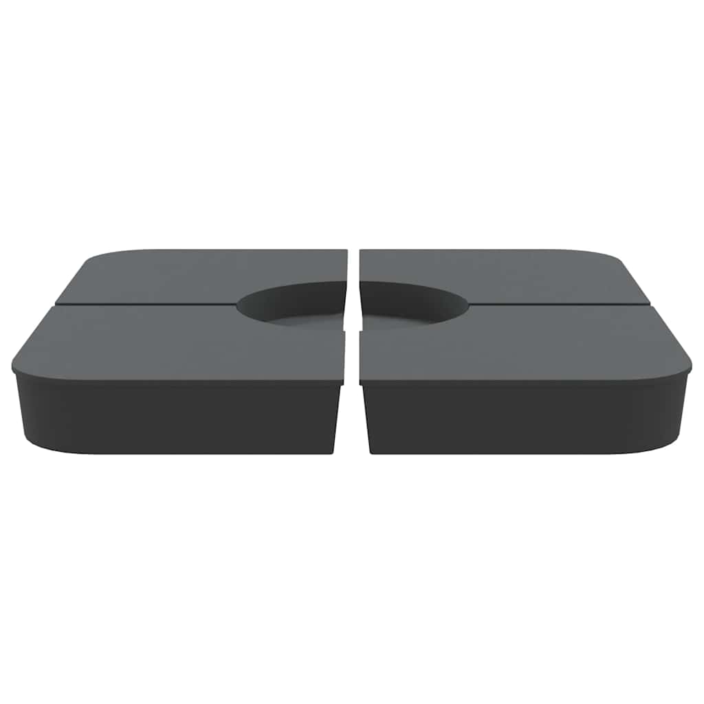 vidaXL 4-tlg. Kreuzfuß-Schirmständer-Set 100 kg PP