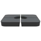 vidaXL 4-tlg. Kreuzfuß-Schirmständer-Set 100 kg PP
