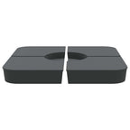 vidaXL 4-tlg. Kreuzfuß-Schirmständer-Set 100 kg PP