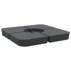 vidaXL 4-tlg. Kreuzfuß-Schirmständer-Set 100 kg PP