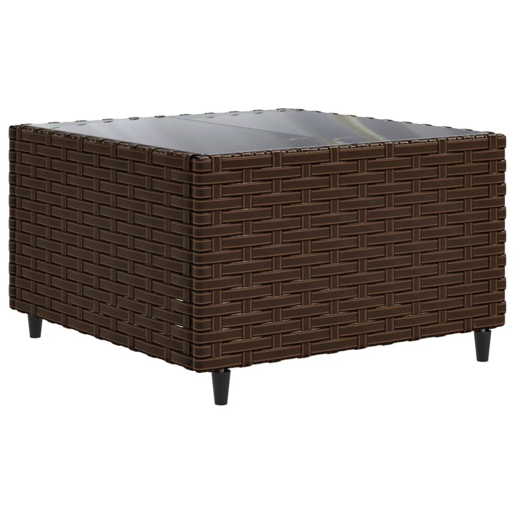 vidaXL 10-tlg. Garten-Lounge-Set mit Kissen Braun Poly Rattan